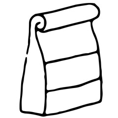 Coffee bean bag cartoon vector illustration in minimal design