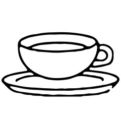 Hot americano cartoon vector illustration in minimal design