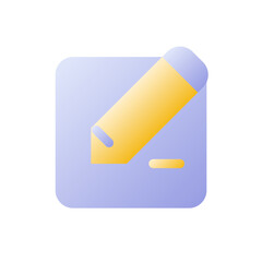 Edit text flat gradient two-color ui icon. Type message. Writing letter. Documents editing. Simple filled pictogram. GUI, UX design for mobile application. Vector isolated RGB illustration