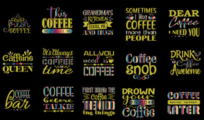 Coffee Quotes SVG Bundle  02