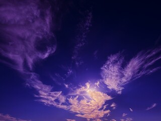 Fototapeta na wymiar Beautiful sky clouds at evening.