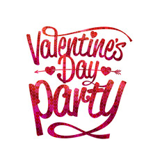 Valentine's day party lettering mockup