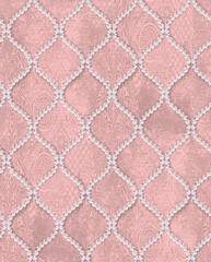 Abstract Wavy Line Pearls Moroccan Style Interior Concept Textured Background Seamless Pattern Perfect for Allover Wall Paper Print