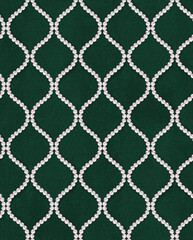 Abstract Wavy Line Pearls Moroccan Style Interior Concept Textured Background Seamless Pattern Perfect for Allover Wall Paper Print