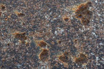 close-up of rust on a metal surface