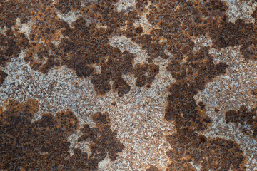 close-up of rust on a metal surface