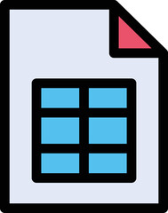 File Grid Vector Icon
