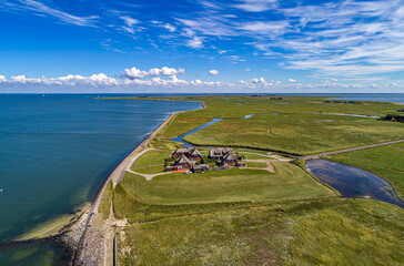 Hallig Hooge Luftbild Drohne Sommer
