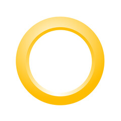 golden circle vector. golden circle frame on white background