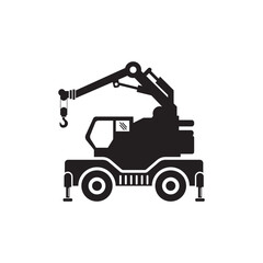 Car towing truck or crane icon vector illustration symbol design.