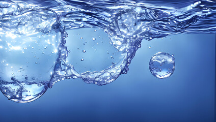 水の背景　泡　テクスチャ