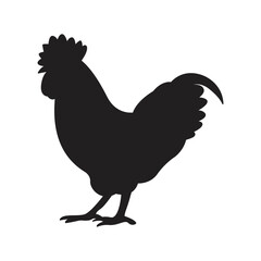 Rooster silhouette vector symbol sign icon animal
