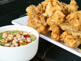 Japanese-Thai food, tempura and som tam.