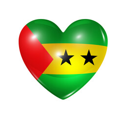 Love Sao Tome and Principe, heart flag icon