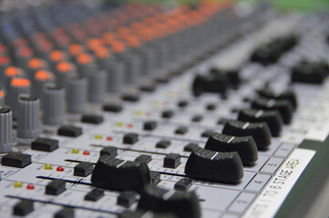 Audio mixing console board