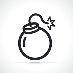 bomb or danger line icon