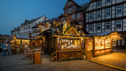 Traditioneller Weihnachtsmarkt in Celle - obrazy, fototapety, plakaty