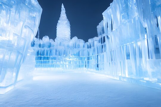 氷のお城　with generative ai