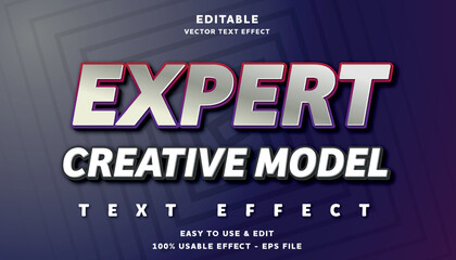 expert editable text effect with modern and simple style, usable for logo or campaign title