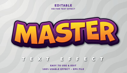master editable text effect with modern and simple style, usable for logo or campaign title