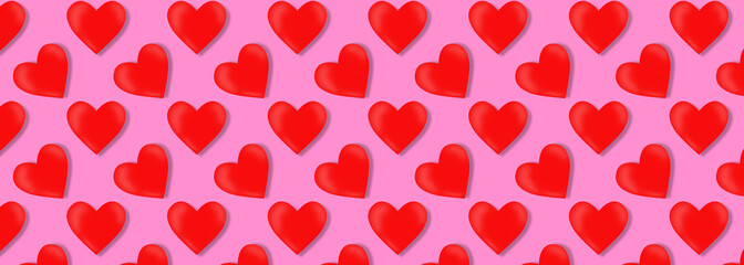 Valentines day background hearts with colorful candies