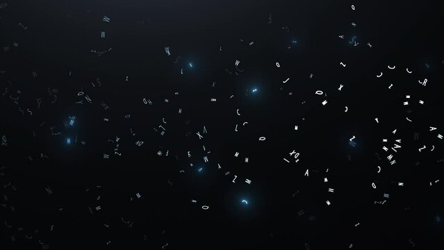 Beautiful flight of letters.4K 10bit