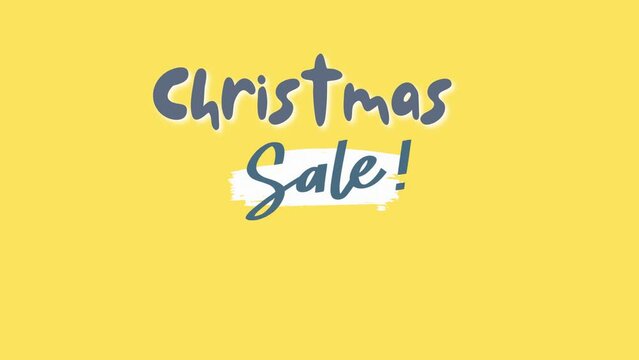 christmas sales starts now hd video with yellow background