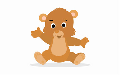 valentine's day teddy bear vector illustration.