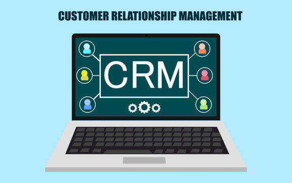 CRM software concept - Customer relationship management system