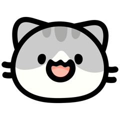 cute cat face doodle