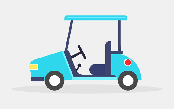 Vector illustration of Golf cart with shadow.