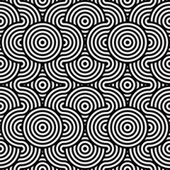 Fototapeta premium Abstract geometric seamless pattern.Modern geometric background with Bold Lines.seamless Russian style black Geometric background.Tile seamless pattern. Black and white geometric background. 