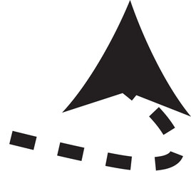 Fototapeta premium dotted arrow icon
