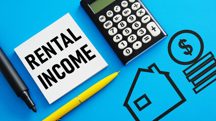 Rental income is shown using the text and picture of house