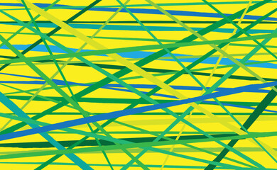 The green lines overlap on the yellow background.