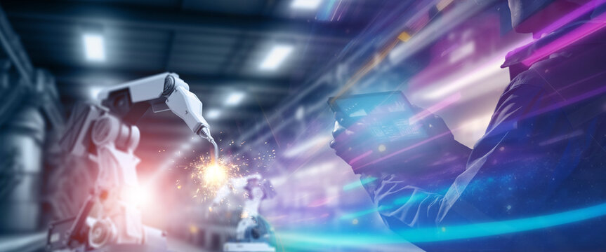 metaverse futuristci industry innovation technology concept, engineer  using artificial intelligence with virtual mixed augmented reality glasses in digtial environmental with sustainability energy