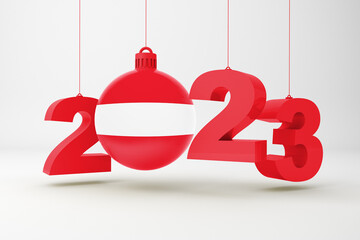  2023 Year and Austria Ornament