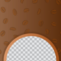 Brown Coffee Design Social Media Template Background EPS 10 Vector