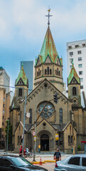 SAO PAULO, BRAZIL - NOVEMBER 19, 2017: Basilica Santíssimo Sacramento - Santa Efigenia - Historic Center of São Paulo