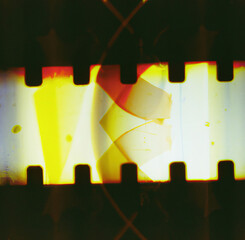 Image of close up of film light leak overlay created using Generative AI technology