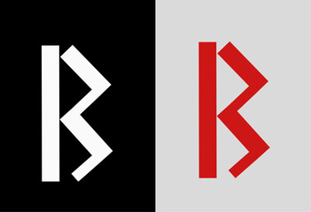 B letter logo. creative symbol logo design. letter B logo icon vector template