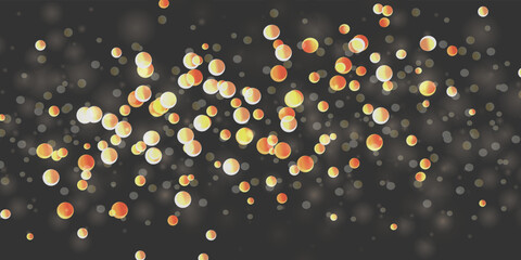 Fototapeta na wymiar Festive golden glowing background with colorful bokeh lights. Christmas concept. Abstract glowing bokeh lights.