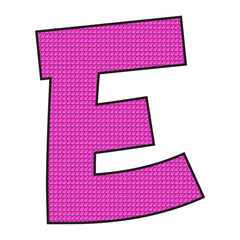 Obraz premium Alphabet E illustration isolated on png transparent background.