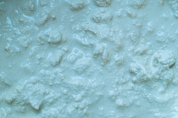 the texture of blue clay in water