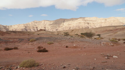 Rock and red terrain, in the national geological Timna park, Israel