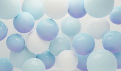Blue Balloons with white background