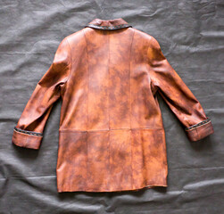Women's leather jacket.