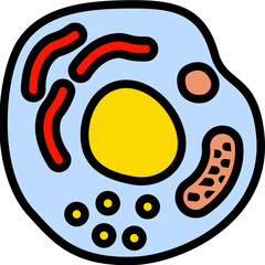 cell flat line style icon