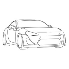 sketch of a  sports car