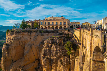 Fototapeta premium New Bridge (Spanish: Puente Nuevo) from 18th century in Ronda, southern Andalusia, Spain.